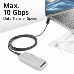 ACT Кабел USB-C - USB-C, 10Gbps, 60W, 0.5 м, конектори - 1x прав и 1x на 90° up/down angled