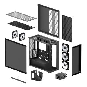 Кутия за компютър Arctic Xtender VG - Black Mid-Tower