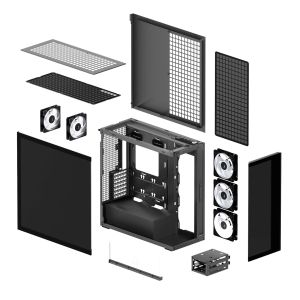 Кутия за компютър Arctic Xtender Mirror - Black Mid-Tower