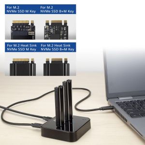 Двойна SSD докинг станция, ACT M.2 NVMe/PCIe за клониране, USB-C 3.2 Gen2, 10 Gbps