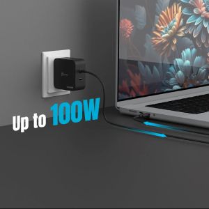j5create JUP25102V Зарядно 220V-  GaN 102W  USB-C 2порта- за лаптопи, таблети, телефони