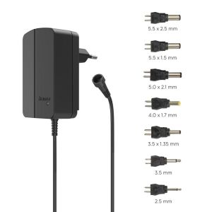 HAMA Универсално захранване, регулируемо, 1500mA, 24W, max. 24V, 7 адаптера
