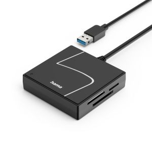 HAMA Четец за карти USB, USB-A, с USB-C адаптер, USB 3.2 Gen1, SD/micro-SD/CF/MS