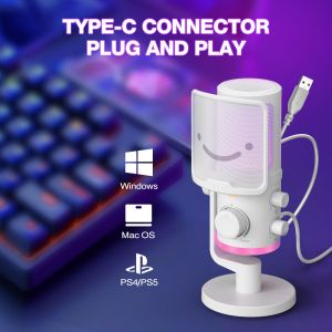 Настолен микрофон FIFINE AM6 RGB - White