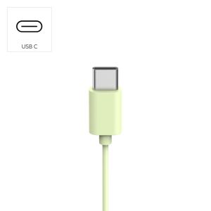 HAMA Слушалки с микрофон "Fun C", USB-C, водач за кабел от едната страна, зелени