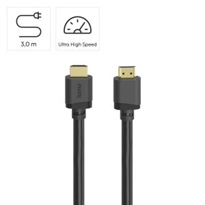 Кабел HDMI - HDMI Ultra HD, 8K, 48 Gbit/s, Ethernet, позл.конектори, 3 м