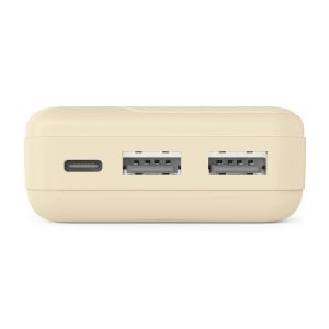 HAMA Външна батерия "Pocket 10", 10000 mAh, Изходи: 2x USB-A, бежов