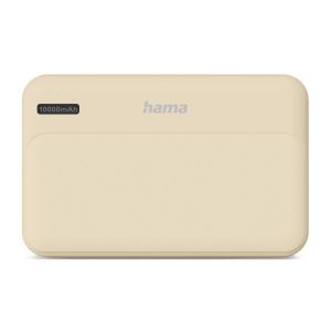 HAMA Външна батерия "Pocket 10", 10000 mAh, Изходи: 2x USB-A, бежов