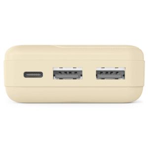 HAMA Външна батерия "Pocket 10", 10000 mAh, Изходи: 2x USB-A, бежов