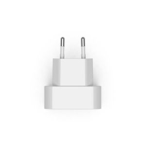 HAMA Бързо мини зарядно GaN, 2 x USB-C, PD, 40 W, сгъващ се адаптер, бял
