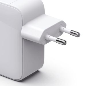 HAMA Бързо зарядно, 30 W, GaN, 2x USB-C, с разтегателен кабел 0.7м, бял
