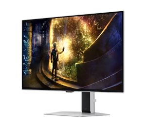 Монитор Samsung 27DG610 27" Odyssey G6 Smart, OLED, 240 Hz, 1 ms GTG, 2560x1440, DP 1.4, 2xHDMI 2.1, 2xUSB, Wi-Fi, Bluetooth, Tizen, Silver