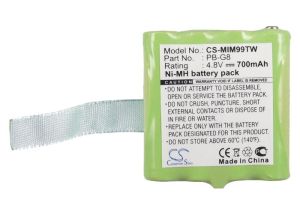 Батерия за радиостанция MIDLAND 456R, G6, G8  PB-G8   NIMH  4,8V 700mA Cameron Sino
