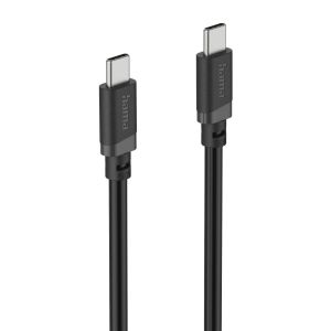 HAMA Кабел USB-C мъжко– USB-C мъжко, 60 W, 1 m, черен