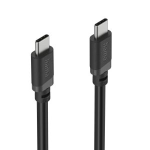HAMA Кабел USB-C мъжко– USB-C мъжко, 60 W, 1 m, черен