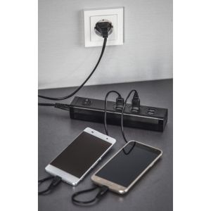 Разклонител HAMA 6 х USB-A порта, 34 W