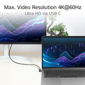 ACT Кабел USB-C - USB-C, 10Gbps, 60W, 1 m, конектори 90° left/right, up/down angled