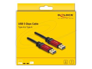 Delock Cable USB 3.0 Type-A male > USB 3.0 Type-A male 3 m metal