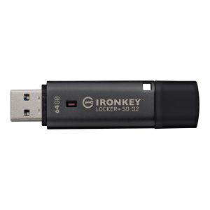 USB памет KINGSTON IronKey Locker+ 50 G2 - 64GB, XTS-AES 256-bit