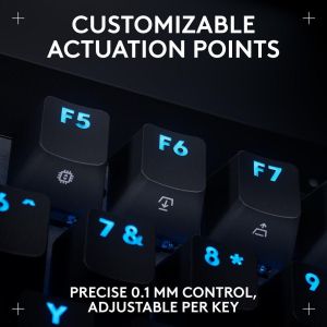 Геймърска механична клавиатура Logitech G Pro X RAPID TKL, Magnetic Analog Switch, Черен
