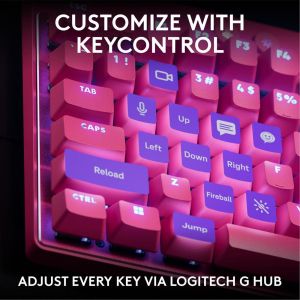 Геймърска механична клавиатура Logitech G Pro X RAPID TKL, Magnetic Analog Switch, Magenta