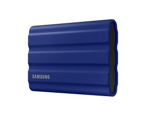 Твърд диск Samsung Portable NVME SSD T7 Shield 1TB , USB 3.2 Gen2, Rugged, IP65, Read 1050 MB/s Write 1000 MB/s, Blue