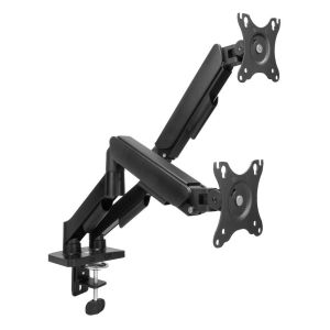 ACT Стойка за 2 бр. монитора за бюро AC8314, Регулируема, 17" - 34", 9 кг, газова пружина