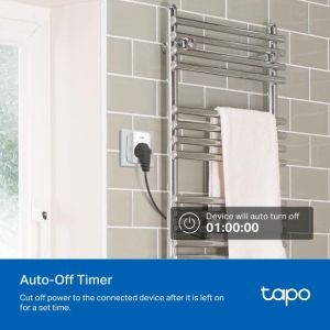 TP LINK TAPO P100 Смарт контакт 10A, 2300W, 2.4Ghz, задаване на график, таймер