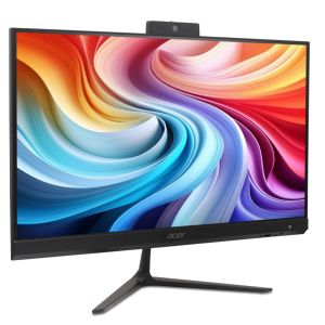 Настолен компютър - всичко в едно Acer Aspire C24-B, 23.8'' FHD IPS AiO 120Hz, AMD Ryzen 5 7430U (up to 4.30GHz, 19MB), 16GB DDR4 (1 slot free), 512GB SSD, no DVD, AMD Radeon Graphics, HDMI, USB 3.2, USB 2.0, Type- C, RJ-45, WiFi 6, BT 5.0, Glan,Tilt, Cam