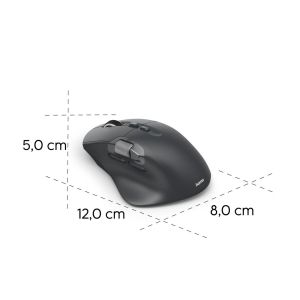 HAMA Мишка „WM-900“ мултифункционална, ергономична, Bluetooth, батерия, RGB, черна