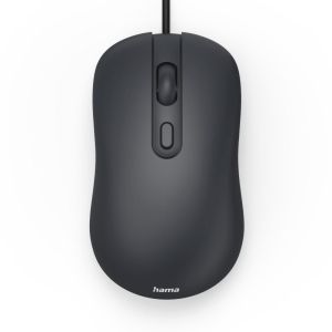 Оптична мишка HAMA CM-200, 4 бутонна, безшумна, с кабел, черна