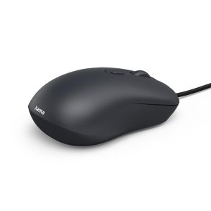 Оптична мишка HAMA CM-200, 4 бутонна, безшумна, с кабел, черна