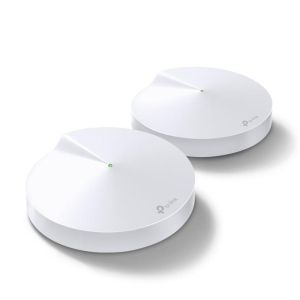 Безжичен рутер TP-Link Deco M5, AC1300, 2.4/5 GHz, 400 -  867 Mbps, Gigabit, (2-pack)