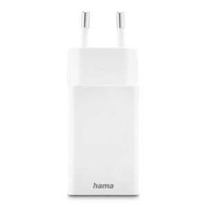 HAMA Бързо мини зарядно, 45 W, 1x USB-C - 1x USB-A, PD, бяло