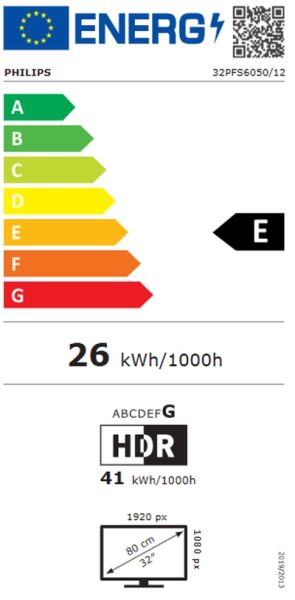 Телевизор Philips 32PFS6050/12, 32" 2K FHD DLED 1920x1080, DVB-T/T2/T2-HD/C/S/S2, HDR 10, HLG, Dolby Audio, Smart, Titian, Pixel Plus HD, 8GB, HDMI*3, USB*2, 802.11n, 12W RMS, Black