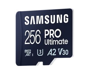 Памет Samsung 256GB micro SD Card PRO Ultimate with Adapter , UHS-I, Read 200MB/s - Write 130MB/s, U3, V30, A2