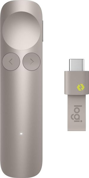 Безжичен презентер Logitech Spotlight 2, Bluetooth, 2.4 GHz Wireless - Бежов