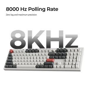Безжична механичка клавиатура Keychron Q6 Ultra 8K Black - Silk POM Switch Banana