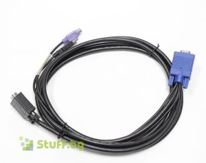 Mixed major brands KVM VGA Male to VGA with USB + PS/2 Male Cable