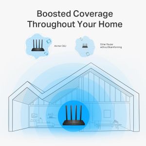 Безжичен рутер TP-Link Archer C6U AC1200, 2.4/5 GHz, 300 - 867Mbps, 10/100/1000