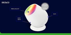 Смарт RGB лампа Deltaco wake-up light, USB-C