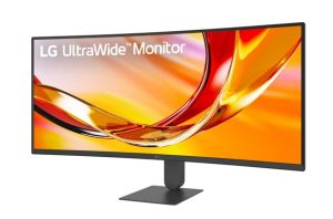 Монитор LG 34U640B-B, 34" UltraWide  21:9, VA, Curved, 144 Hz, 5ms, 4000:1, 300cd/m2, WQHD 3440x 1440, sRGB 99%, HDR 10, USB Type-C, PD-65W, HDMI, DisplayPort, DP, Reader mode, AMD FreeSync, KVM Switch, Tilt, Height (Range), Black