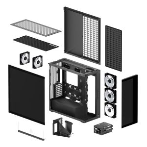 Кутия за компютър Arctic Xtender VG Mirror - Black Mid-Tower