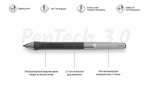 Графичен таблет HUION Inspiroy 2 M, 5080 LPI, Зелен