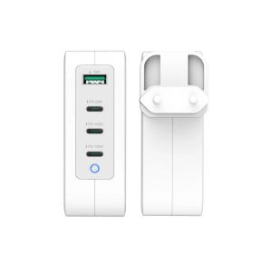 Мрежово зарядно j5create JUP43130E 130W, 4 порта, USB-C, USB-A