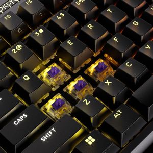 Геймърска механична клавиатура CORSAIR GALLEON 100 SD CRS MLX Pulse Switch - Black