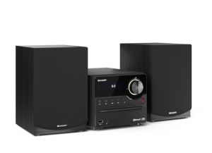 Аудио система Sharp Audio Systems XL-B512(BK), HI-FI MICRO SYSTEM, 45W total max power output, FM PLL tuner, Bluetooth v5.0, CD player, USB, 3.5mm Aux-in / line-in, wooden speaker, Black