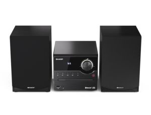Аудио система Sharp Audio Systems XL-B512(BK), HI-FI MICRO SYSTEM, 45W total max power output, FM PLL tuner, Bluetooth v5.0, CD player, USB, 3.5mm Aux-in / line-in, wooden speaker, Black