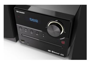 Аудио система Sharp Audio Systems XL-B517D(BK), HI-FI MICRO SYSTEM, 45W total max power output, DAB+ and FM tuner with RDS, Bluetooth v5.0, CD player, USB playback, 3.5mm Aux-in / line-in, Headphone jack, wooden speaker, Black