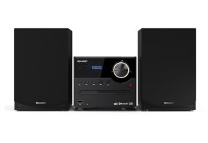 Аудио система Sharp Audio Systems XL-B517D(BK), HI-FI MICRO SYSTEM, 45W total max power output, DAB+ and FM tuner with RDS, Bluetooth v5.0, CD player, USB playback, 3.5mm Aux-in / line-in, Headphone jack, wooden speaker, Black